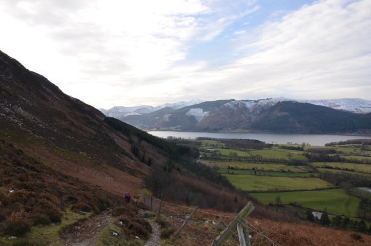 View from the path to Ullock Pike, Lake District