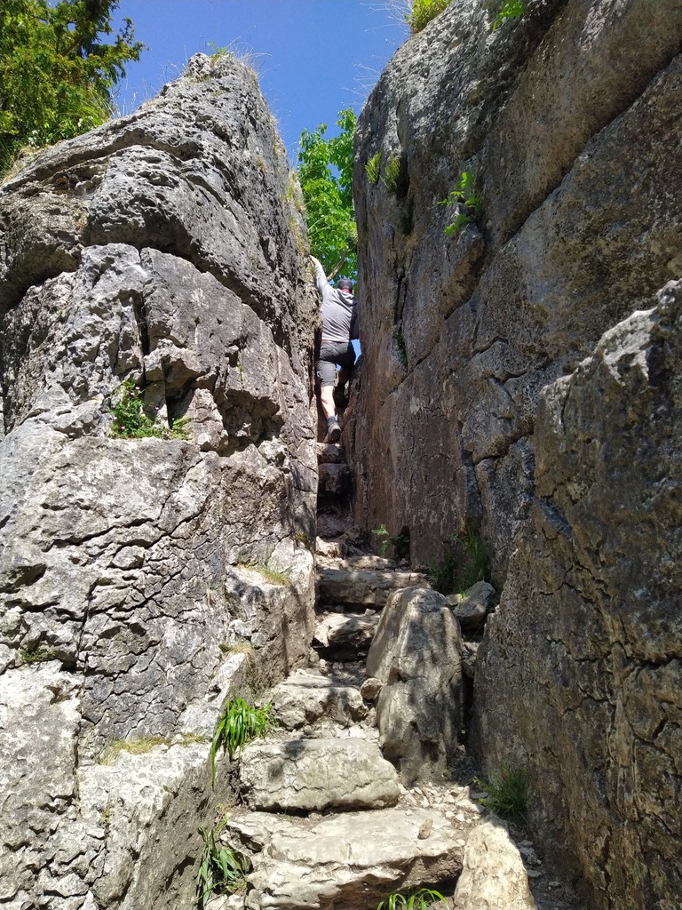 The famous fairy steps near Sandside in the south of Cumbria