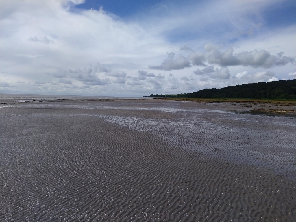 The beach of Bardsea in the south of Cumbria
