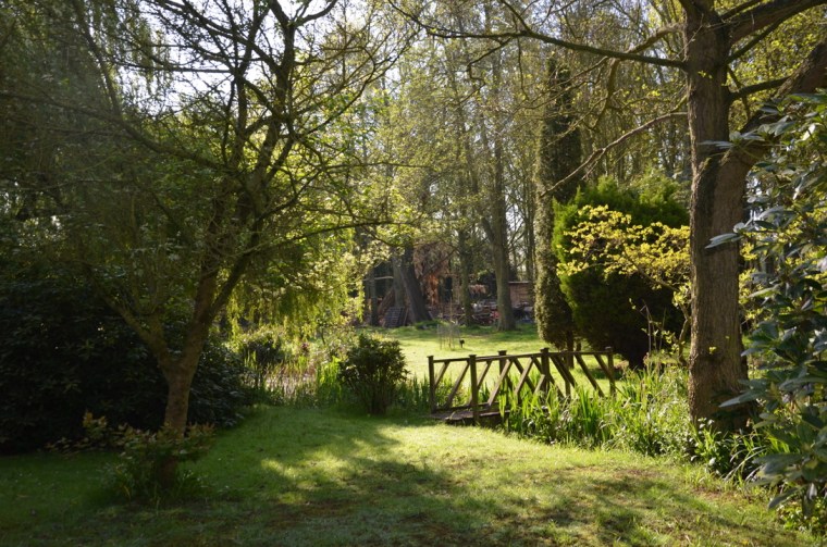 Ludham garden, Norfolk, England