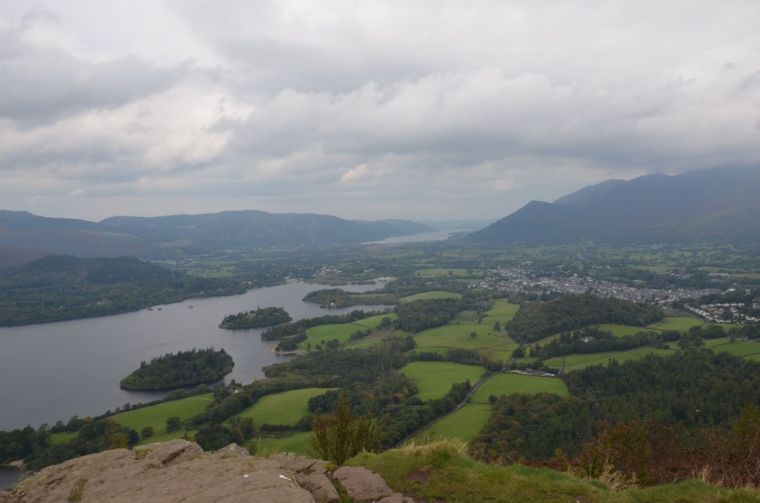 View from Walla Crag summit, Cumbria