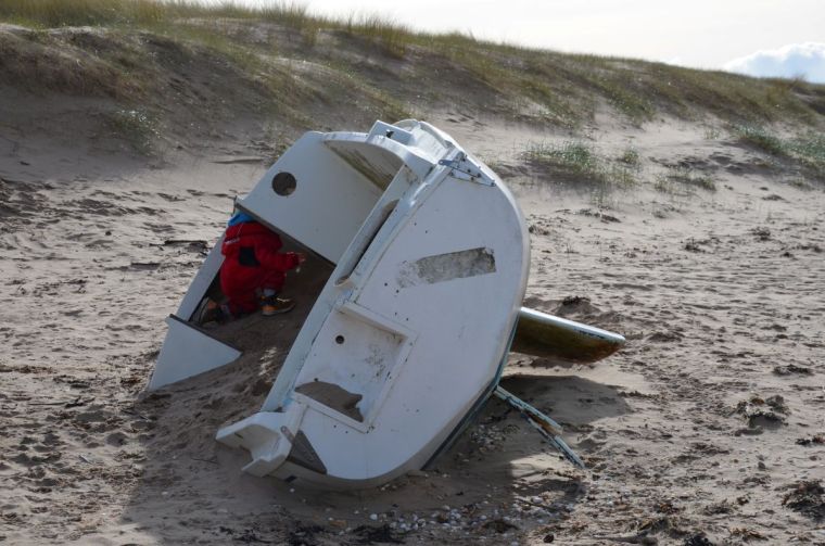boat in the sand
