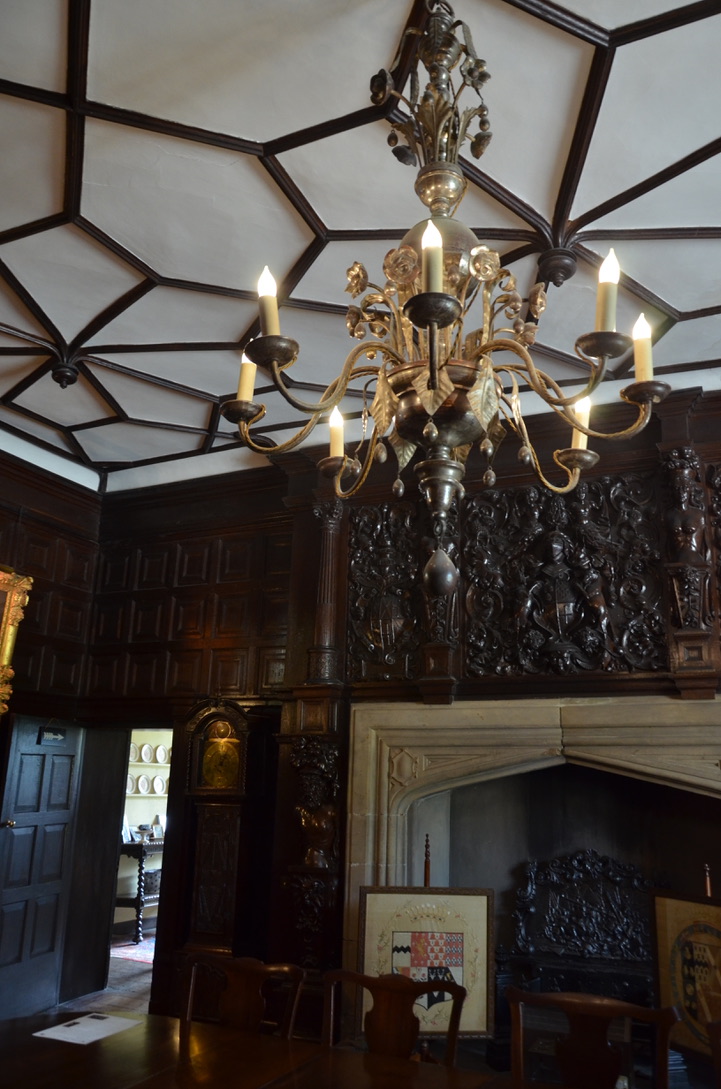 Beautiful ceiling light in the ground floor of Sizergh castle