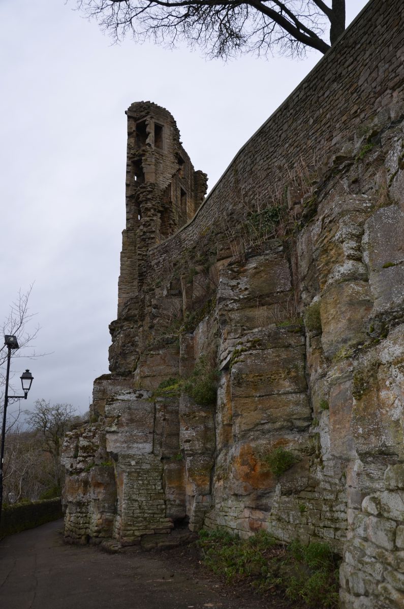 Side of the castle of Barnard Castle