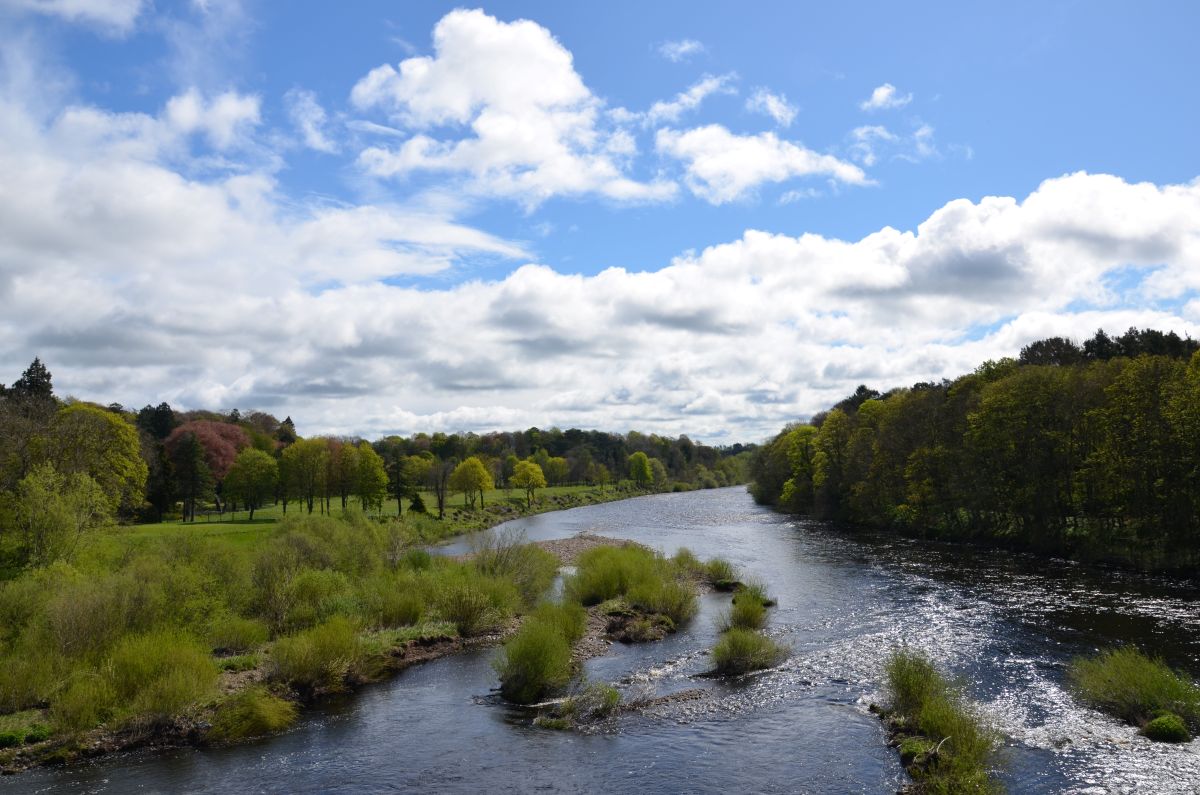 View of the river Tyne from Corbridge bridge