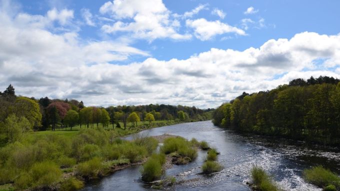 View of the river Tyne from Corbridge bridge