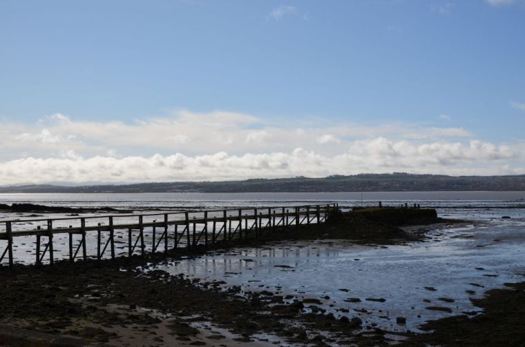 Culross pier and the Firth of Forth