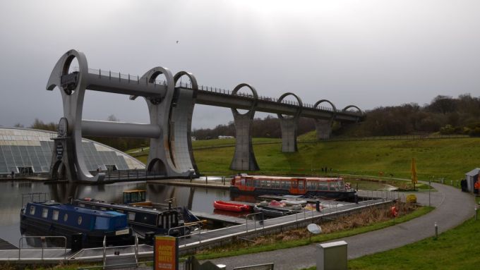 Observing the full length of the Falkirk Wheel