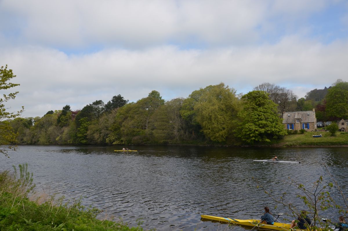 Rowing boats on the river Tyne