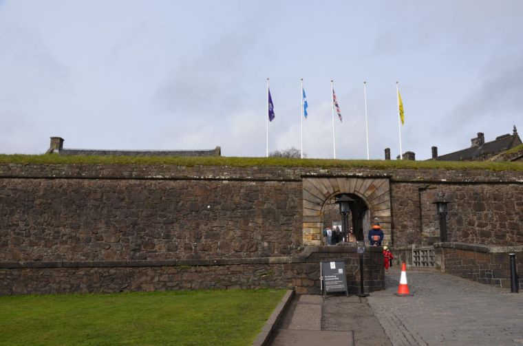 View of the entrance of Stirling Castle