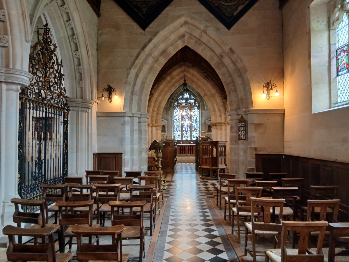 Inside of the church in Kedleston estate