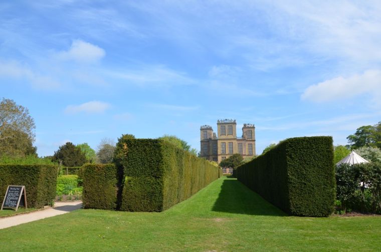 Hardwick Hall from its garden Alley