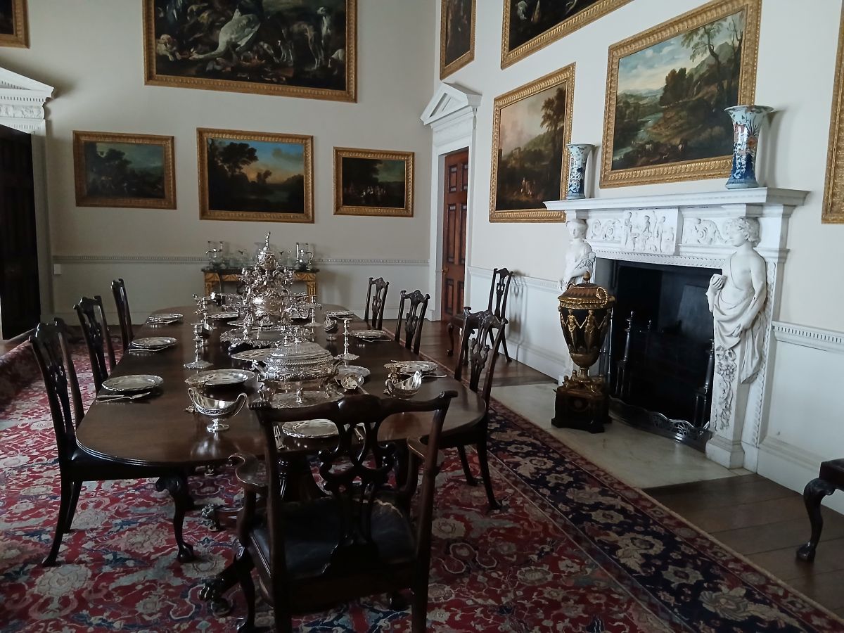 Dining room inside Kedleston hall