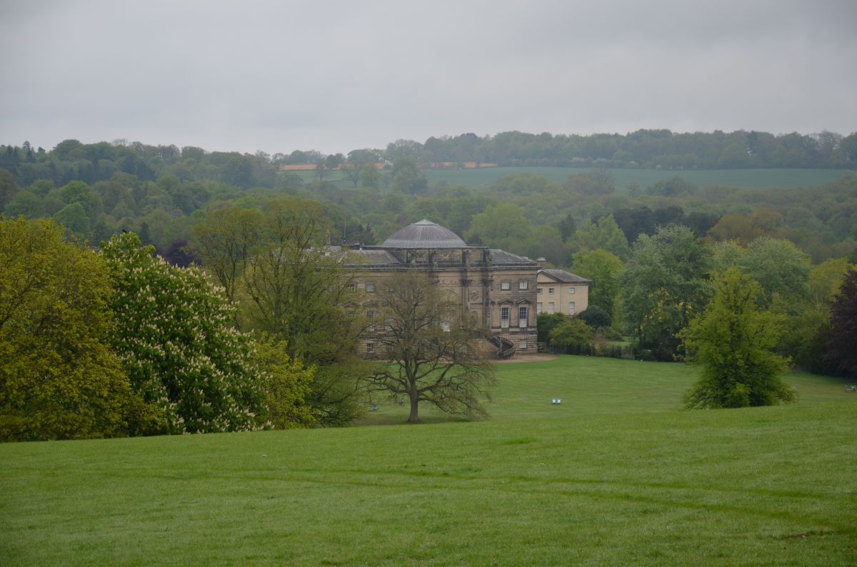 In the distance the Kedleston Hall