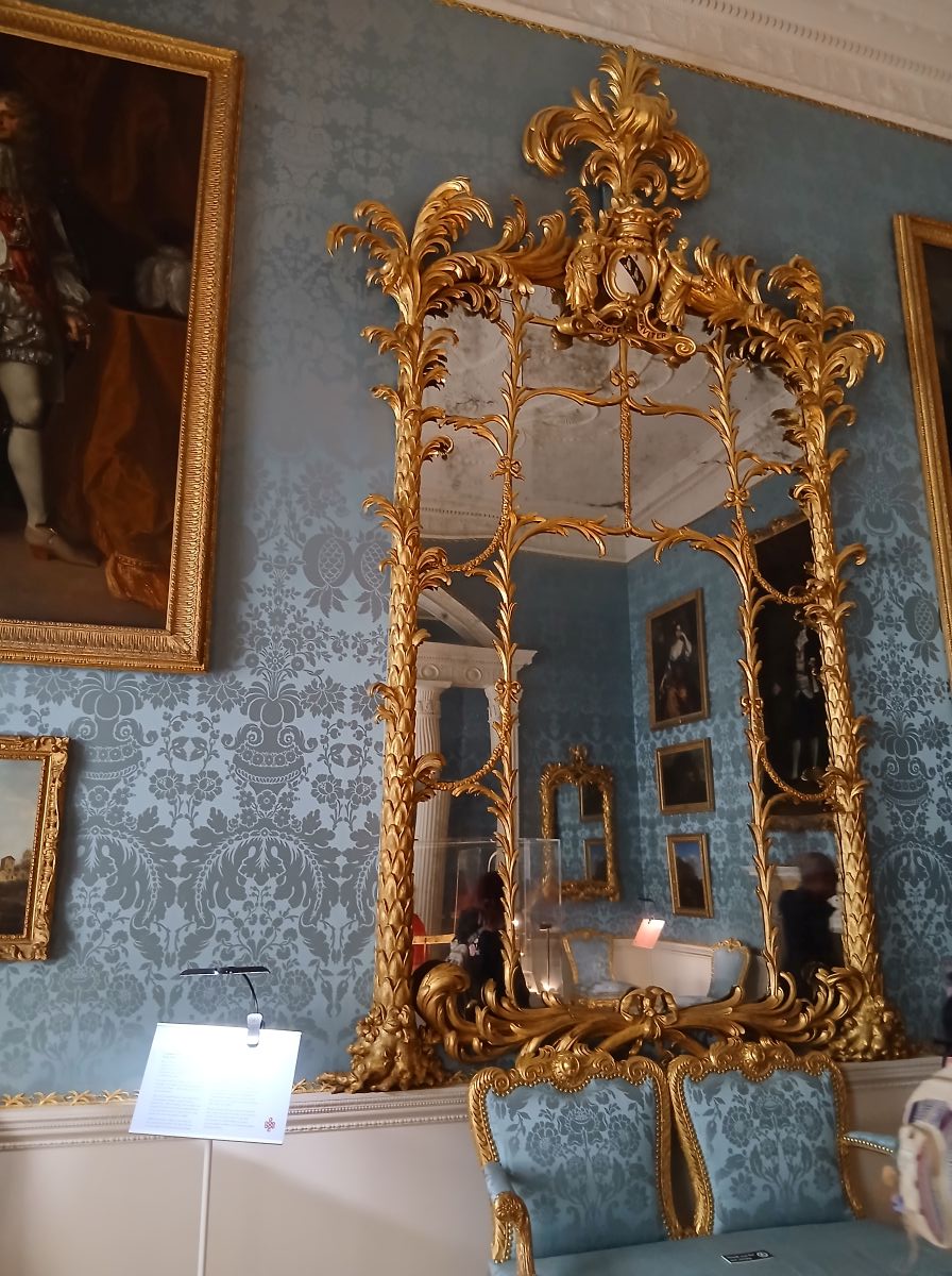 Stunning golden mirror at Kedleston Hall