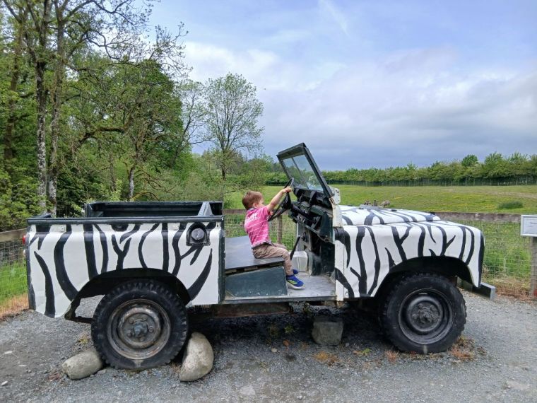 Old jeep at the lake district wildlife park
