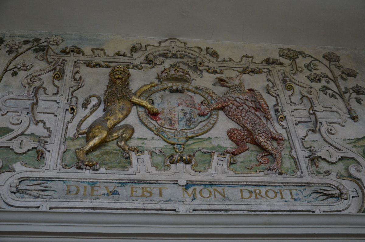 Ornaments on the wall in Hardwick Hall