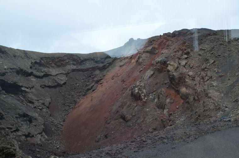 Inside a crater in Lanzarote