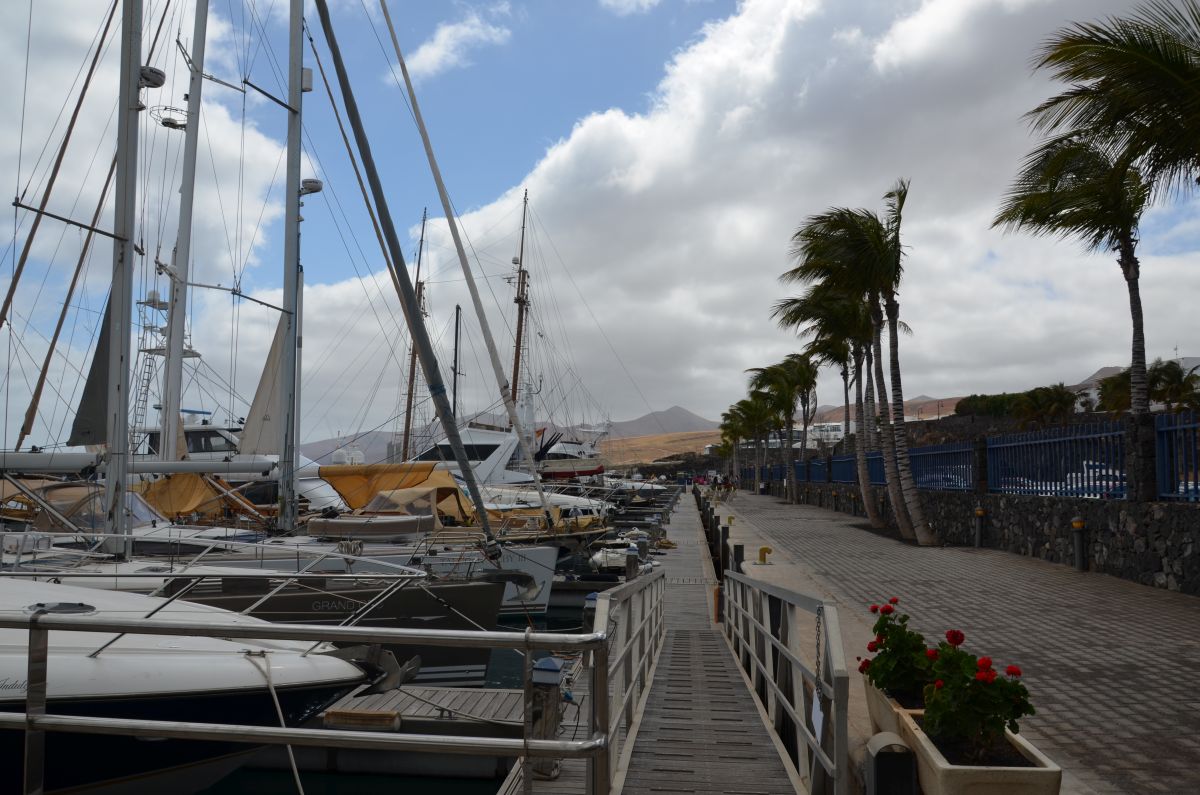 Side of Puerto Calero harbour