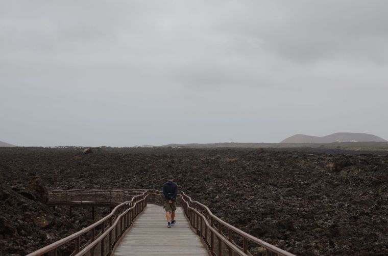 walkway through the lava